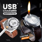 Ideaal Cadeau- Oplaadbare USB-Horloge Met Aansteker