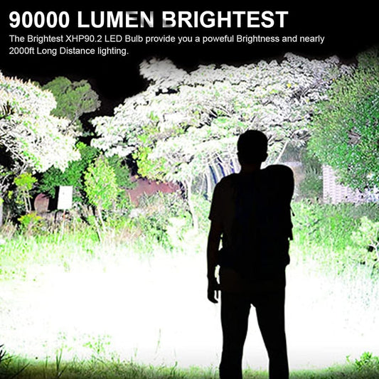 ✨LAATSTE DAG UITVERKOOP 49% KORTING✨ LED oplaadbare tactische laserzaklamp 90000 hoge lumen